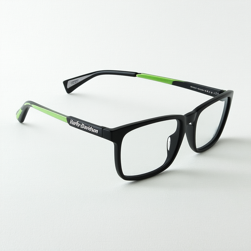 HARLEY DAVIDSON Eyeglasses HDT 105 Black Green 49MM