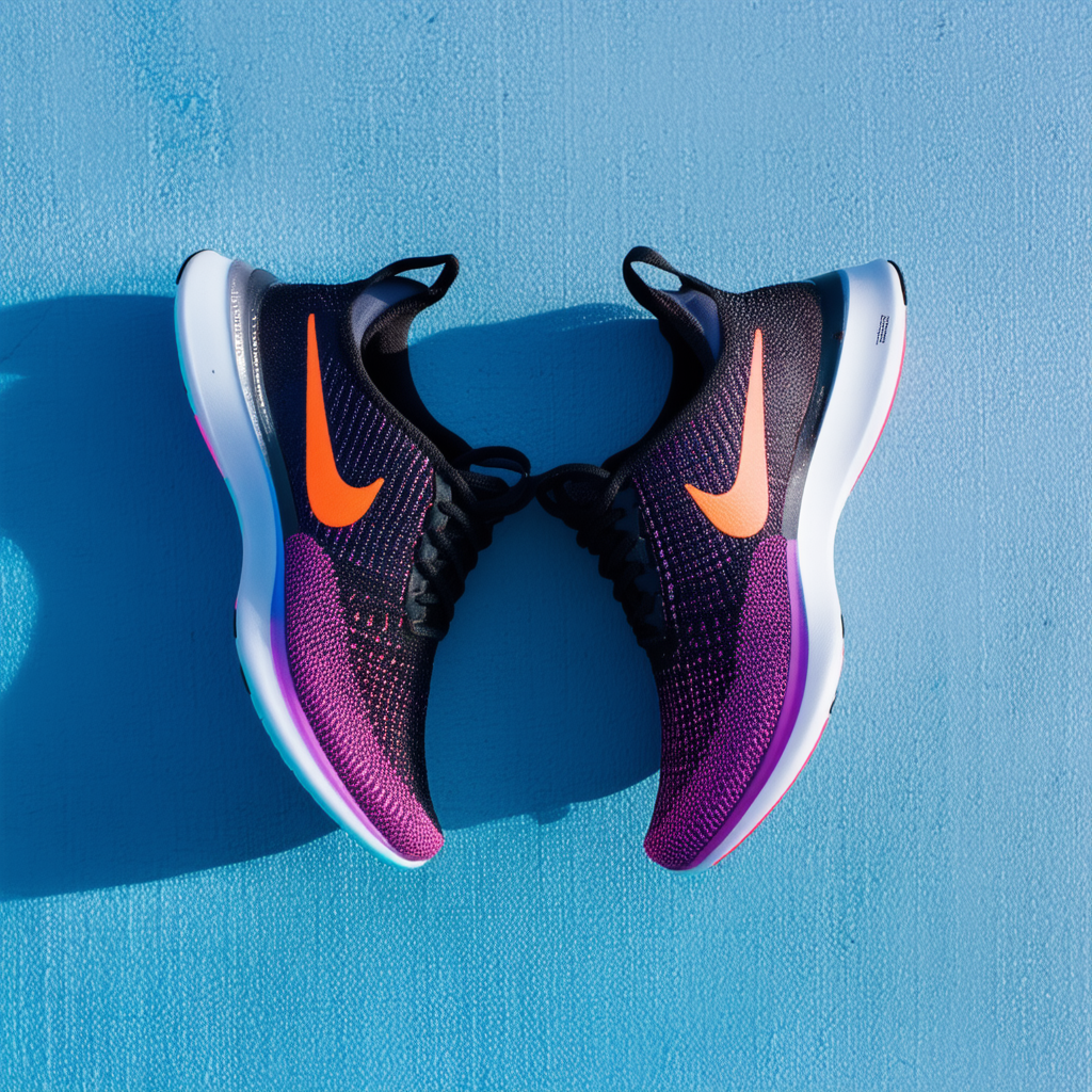 Nike Womens Free RN Hyper Violet/Black/Total Crimson/Gamma Blue 7.5 B - Medium