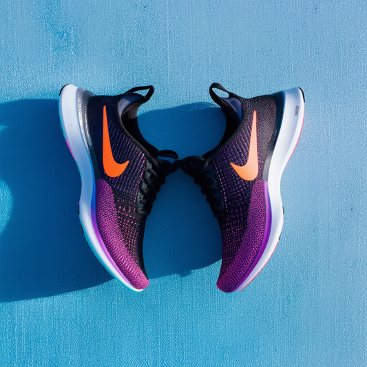 Nike Womens Free RN Hyper Violet/Black/Total Crimson/Gamma Blue 7.5 B - Medium