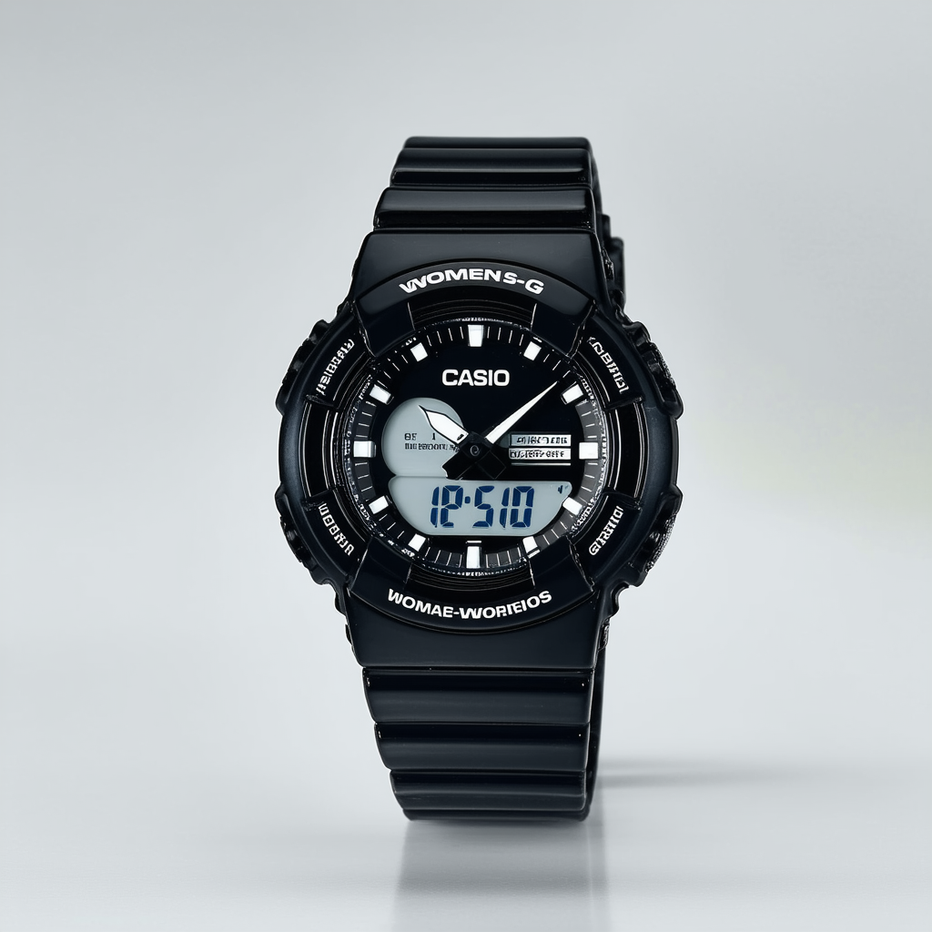 Casio Women's BLX103-1 Baby-G Black Resin G-Lide Digital Mirror Dial Sport Watch