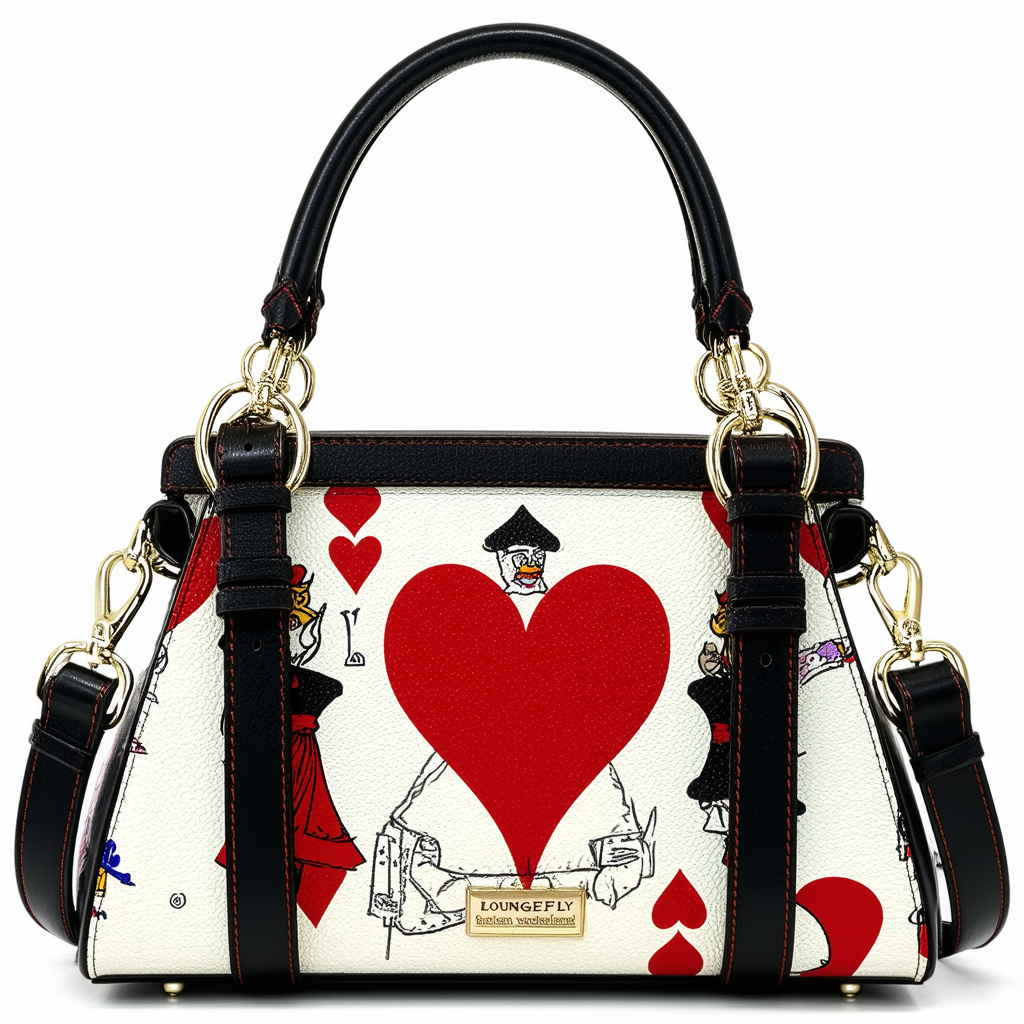 Loungefly Exclusive Alice in Wonderland Queen of Hearts Double Strap Shoulder Bag