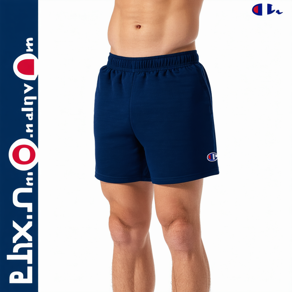 Champion Adult Cotton Gym Shorts, Nvy, XXX-Large