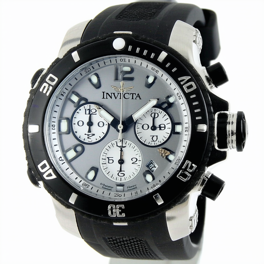 Invicta Men's 10718 Sea Hunter Pro Diver Chronograph Silver Grey Dial Watch