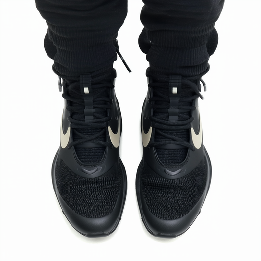 Nike Mens Air Presto Utility Shoes Black/Black/Bone 862749-001 Size 9