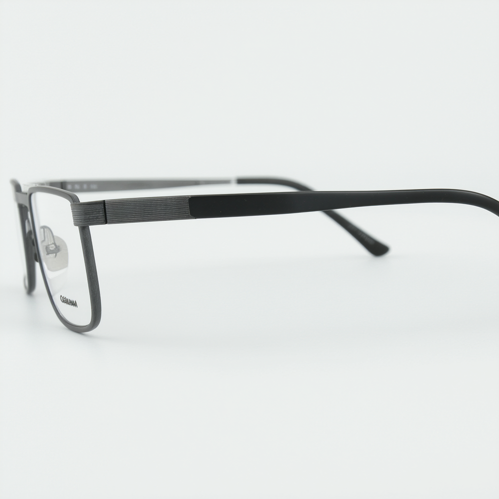 Dolce & Gabbana DG 1309 1277 Matte Black/Gunmetal Metal Rectangle Eyeglasses 55mm