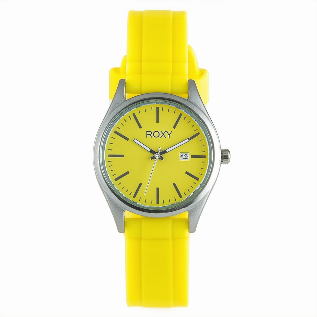 Roxy Women's W205BR-YEL Jam Plastic Silver Detail Watch