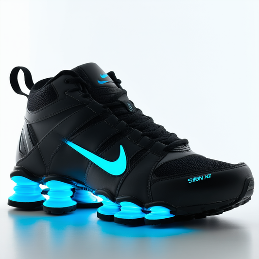 NIKE Shox NZ Black///Blue Glow 378341-044