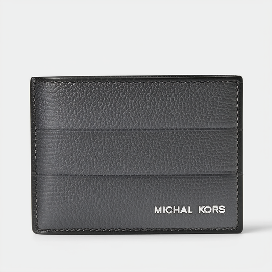 Michael Kors Mens Jet Set Bi Fold Leather Wallet - Grey Multi