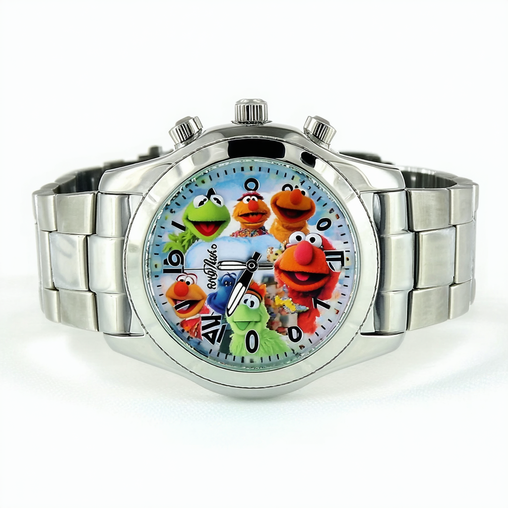 Disney Muppets Men's W002349 Muppets Analog Display Analog Quartz Silver Watch