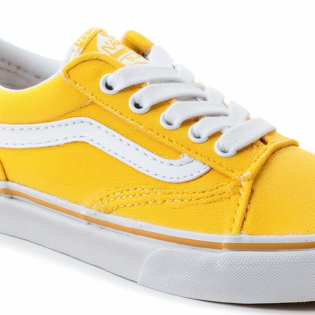 Girls Vans Big School YELLOW / WHITE 9 VN-0KWB5G1