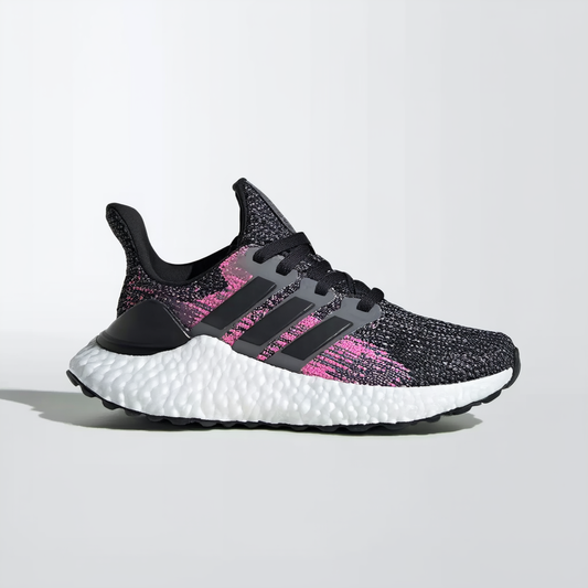 adidas Kids' Alphabounce Running Shoe, Ash/Black/Pink Buzz, 2 M US Little Kid