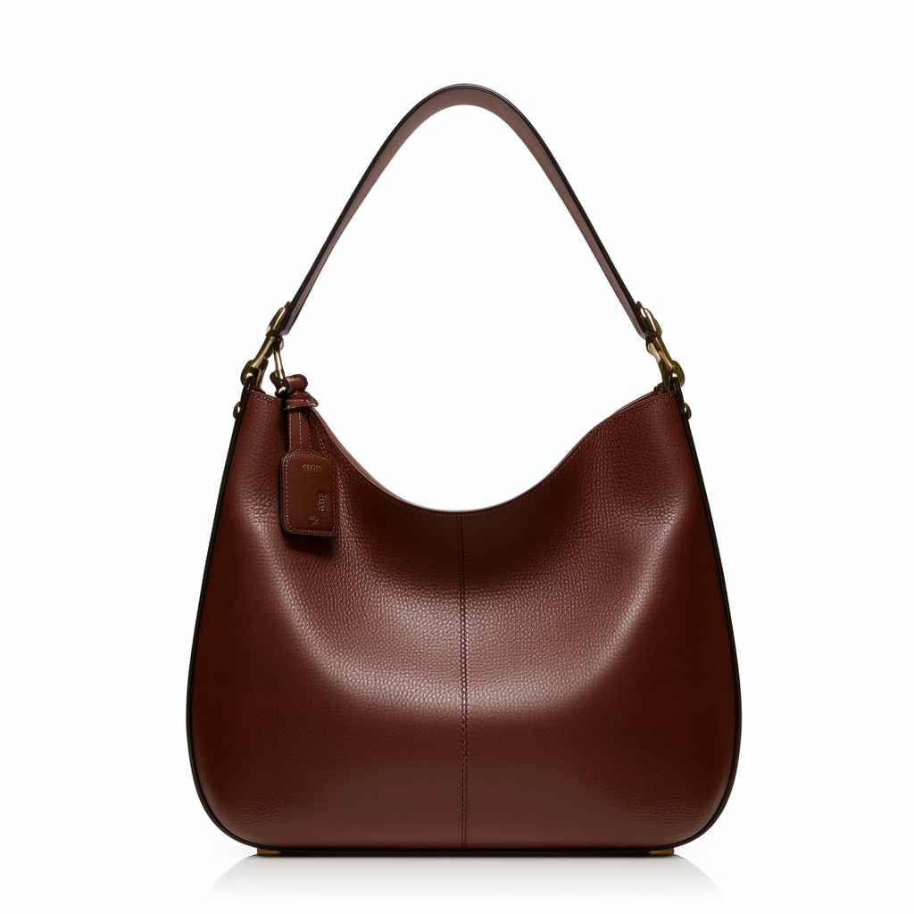 COACH Campbell Leather Hobo Mahogany Brown