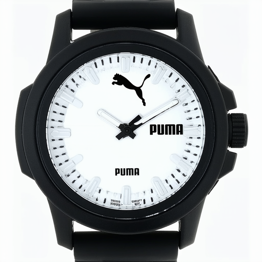 PUMA Men's PU103921001 Iconic S Analog Display Quartz Black Watch