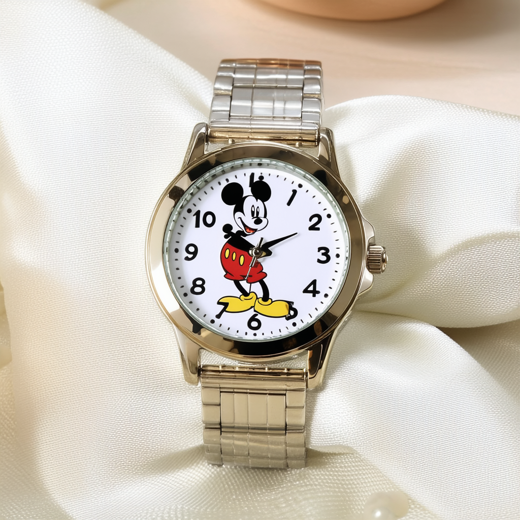 Disney MCK545 Women's Mickey Mouse Two Tone White Dial Quartz Watch