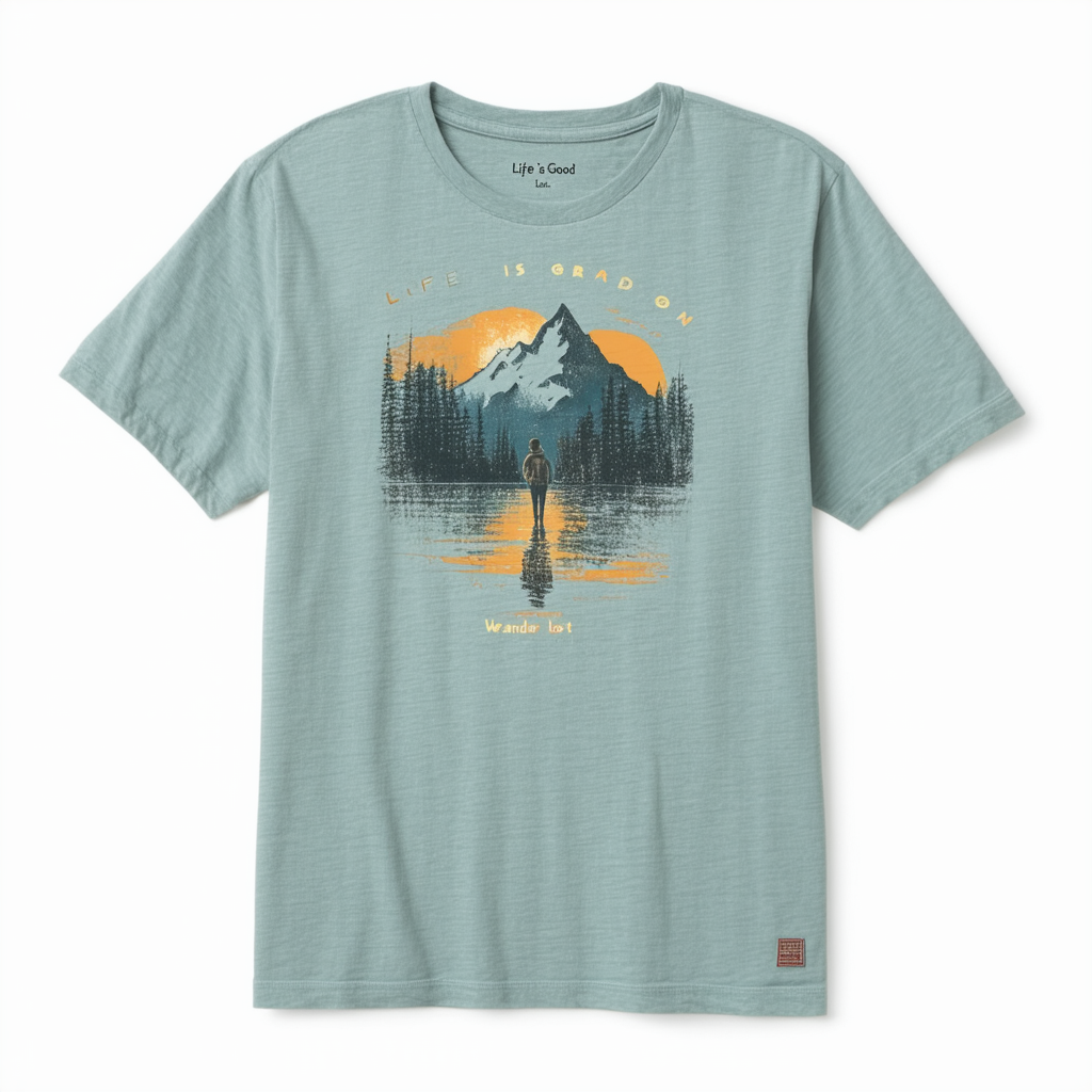 Life is Good Men's Wander Lost Painted Cool Tee