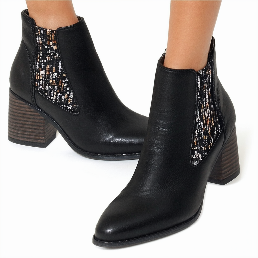 Anne Klein Sport Women's Drayden Su Ankle Boot,Black Multi,10 M US
