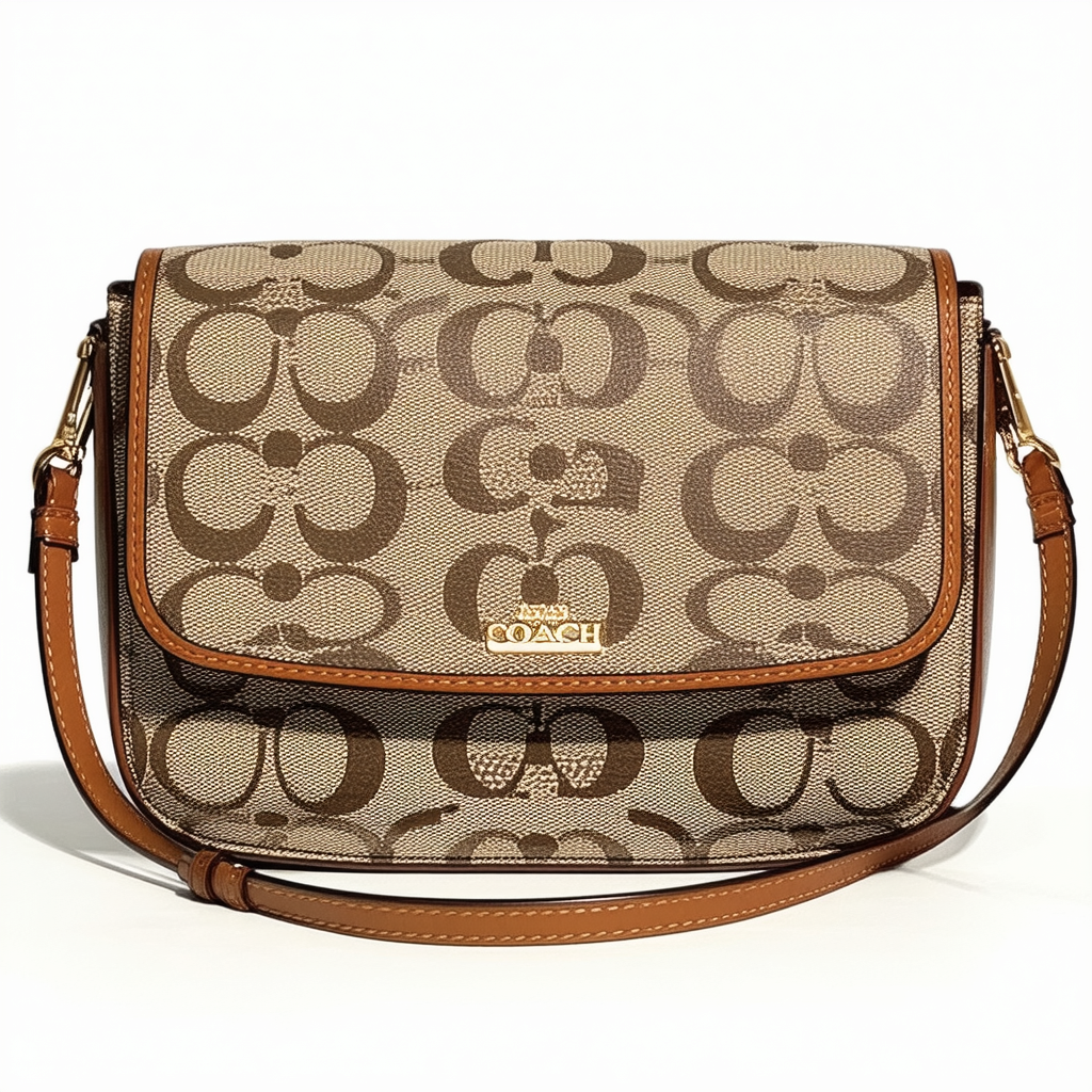 COACH Clara Shoulder Bag In Signature Canvas and Crossgrain Leather