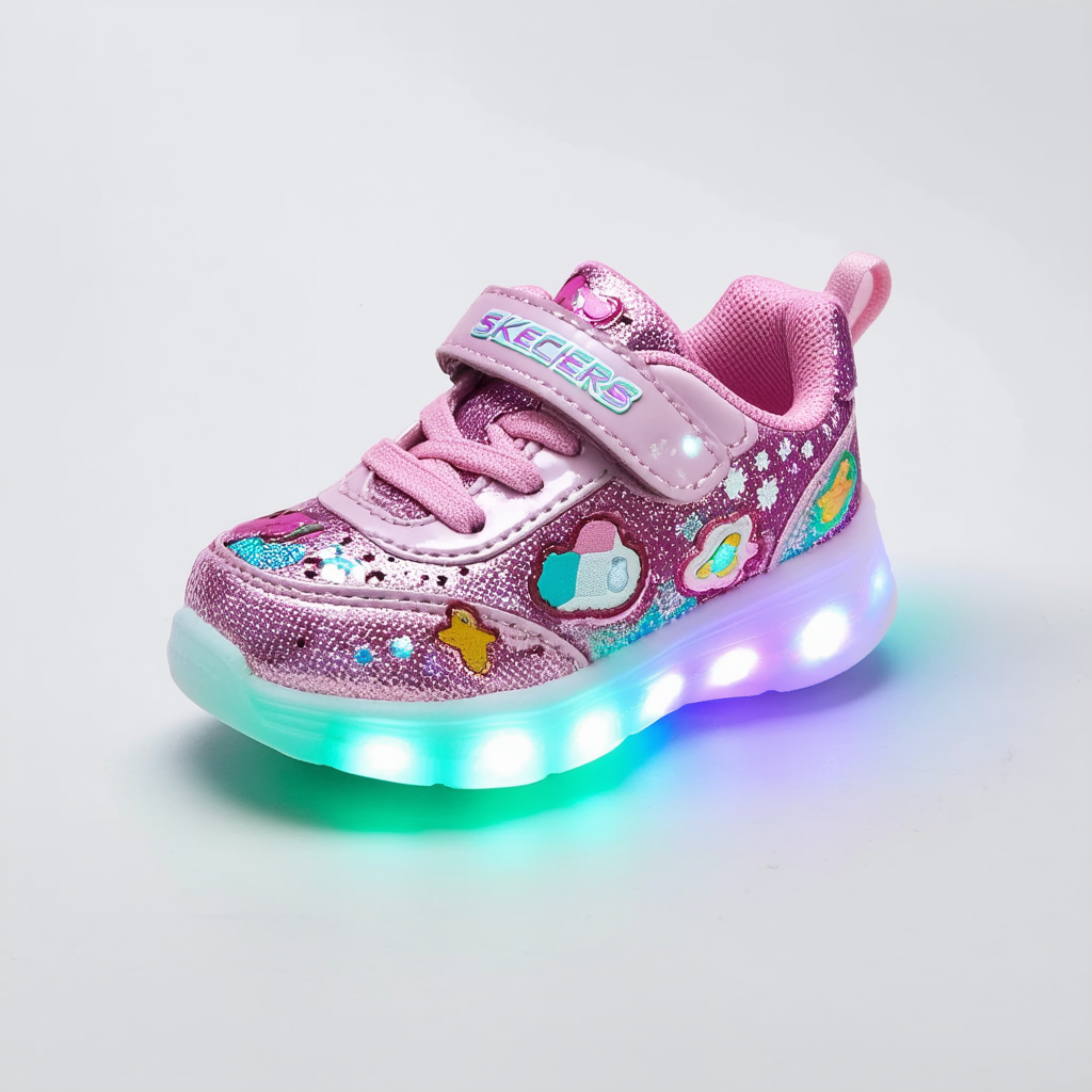 Skechers Kids Peekaboo-Lil Treasures Light-Up Sneaker (Toddler)