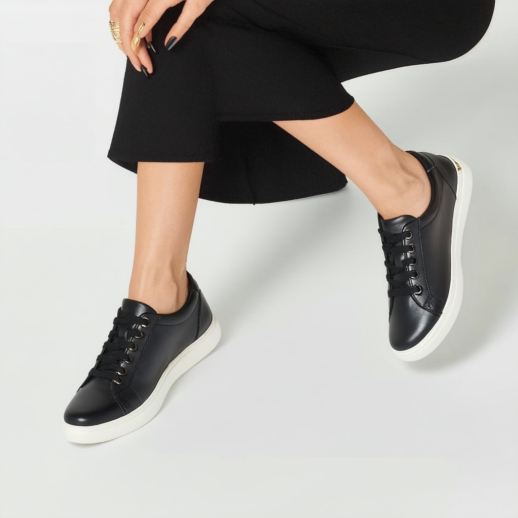 Anne Klein Women's Libbie Sneaker, Black, 8