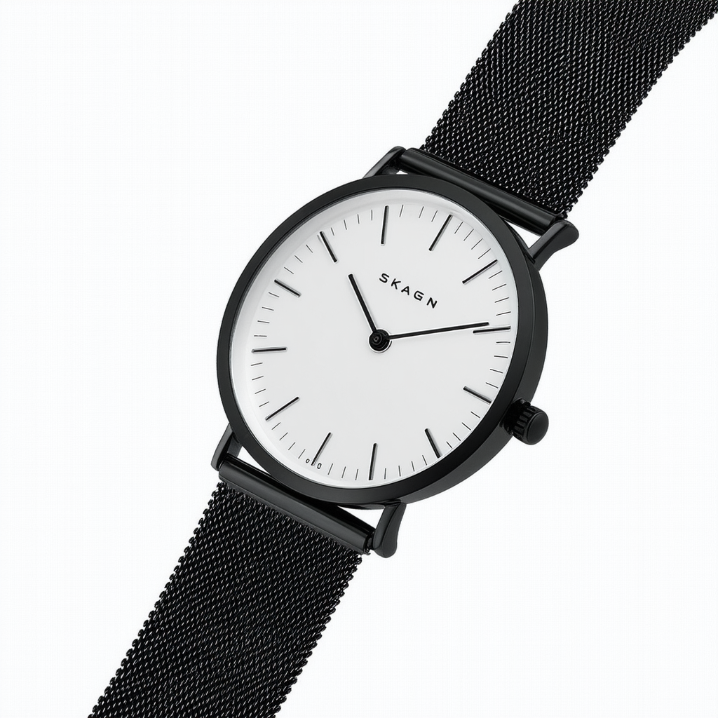 Skagen Freja Two-Hand Stainless Steel Mesh Watch Skw2747 Black Stainless Steel Mesh One Size