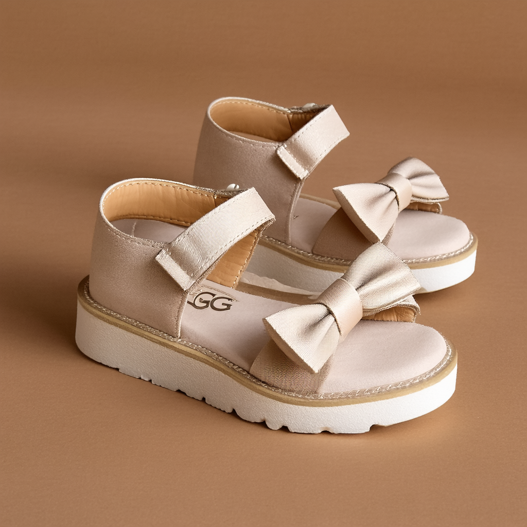 UGG Kids K Milley Bow Wedge Sandal