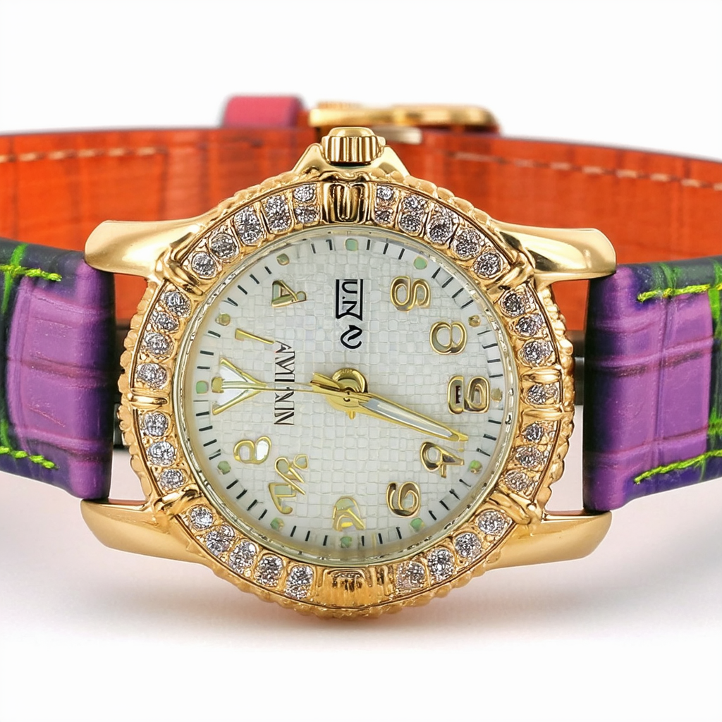 Invicta Lady's Lupah 29mm Leather Quartz Watch, Multi-Colors (Model: 35345)