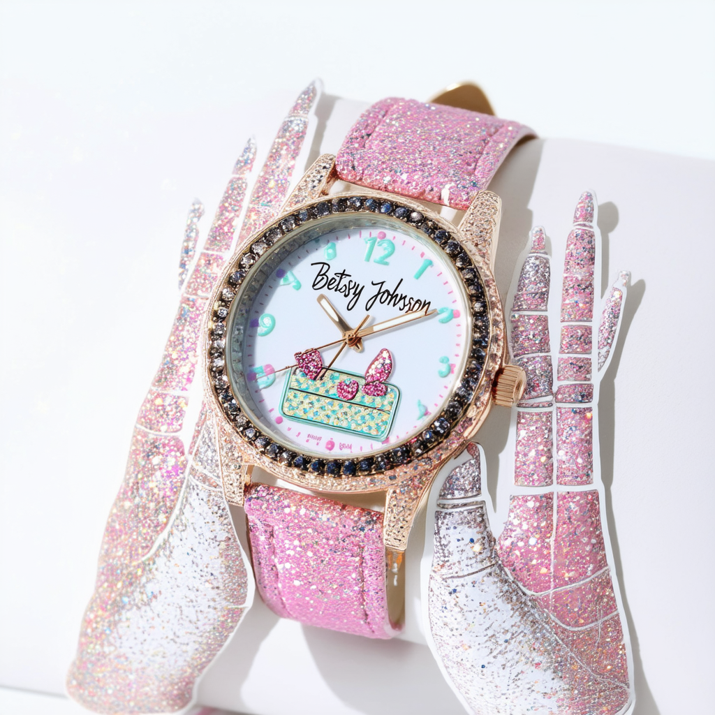 Betsey Johnson Glitter Hands Watch