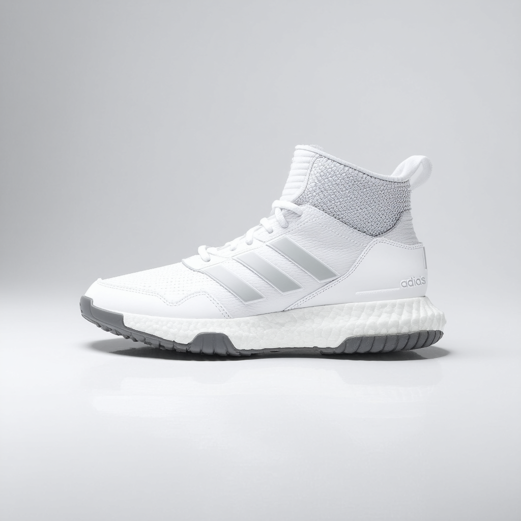 adidas Mens Pro Model White/Grey Leather