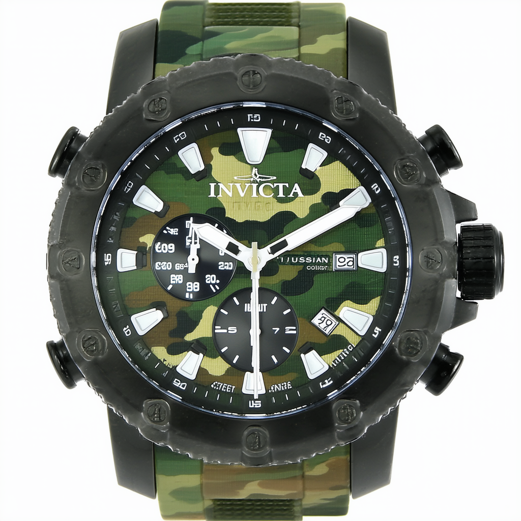 Invicta Men's 1199 Russian Diver Collection Camo Watch