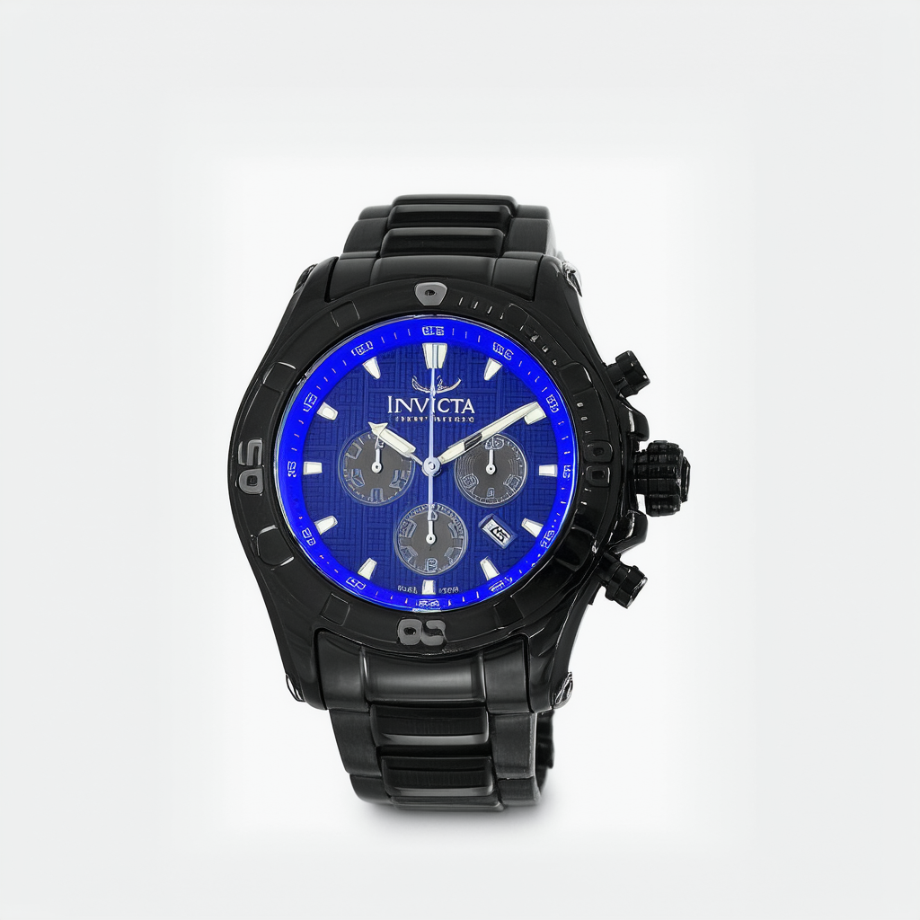 Invicta Men's 0314 Lupah Revolution Chronograph Black and Blue Dial Watch