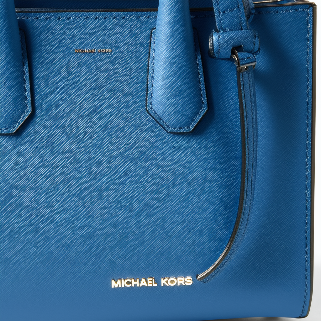 Michael Kors Jet Set Snap Pocket Tote Bag Tile Blue