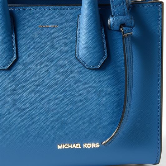 Michael Kors Jet Set Snap Pocket Tote Bag Tile Blue