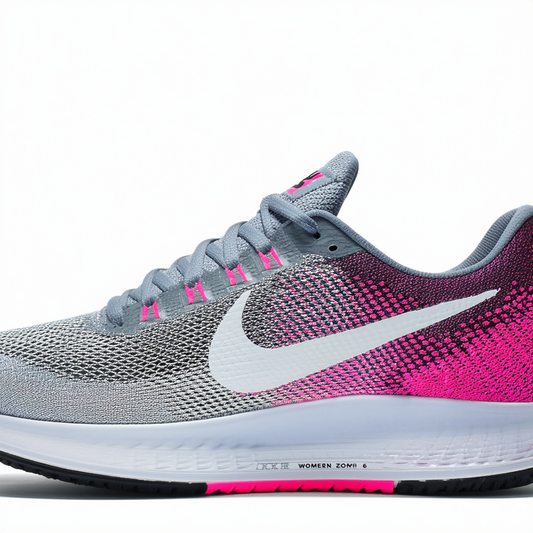 Nike Women's Zoom Elite+ 6 WMNS Running Shoes 8 Women US (CL Grey/RFLCT SLVR/Plrzd Pink/BL)
