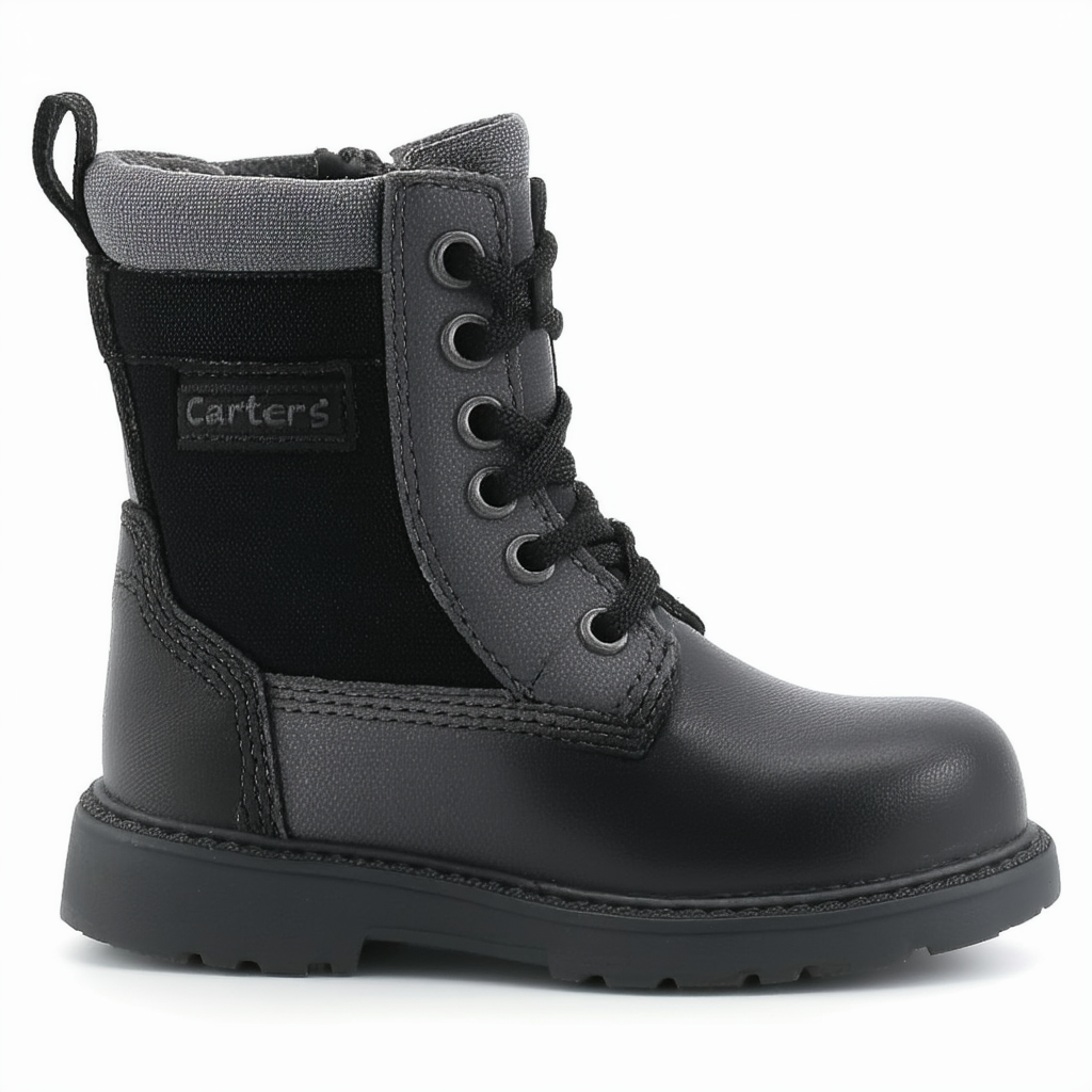 Carter's Boys Galaway Fashion Boot, BLACK/GREY, 8 M US Toddler