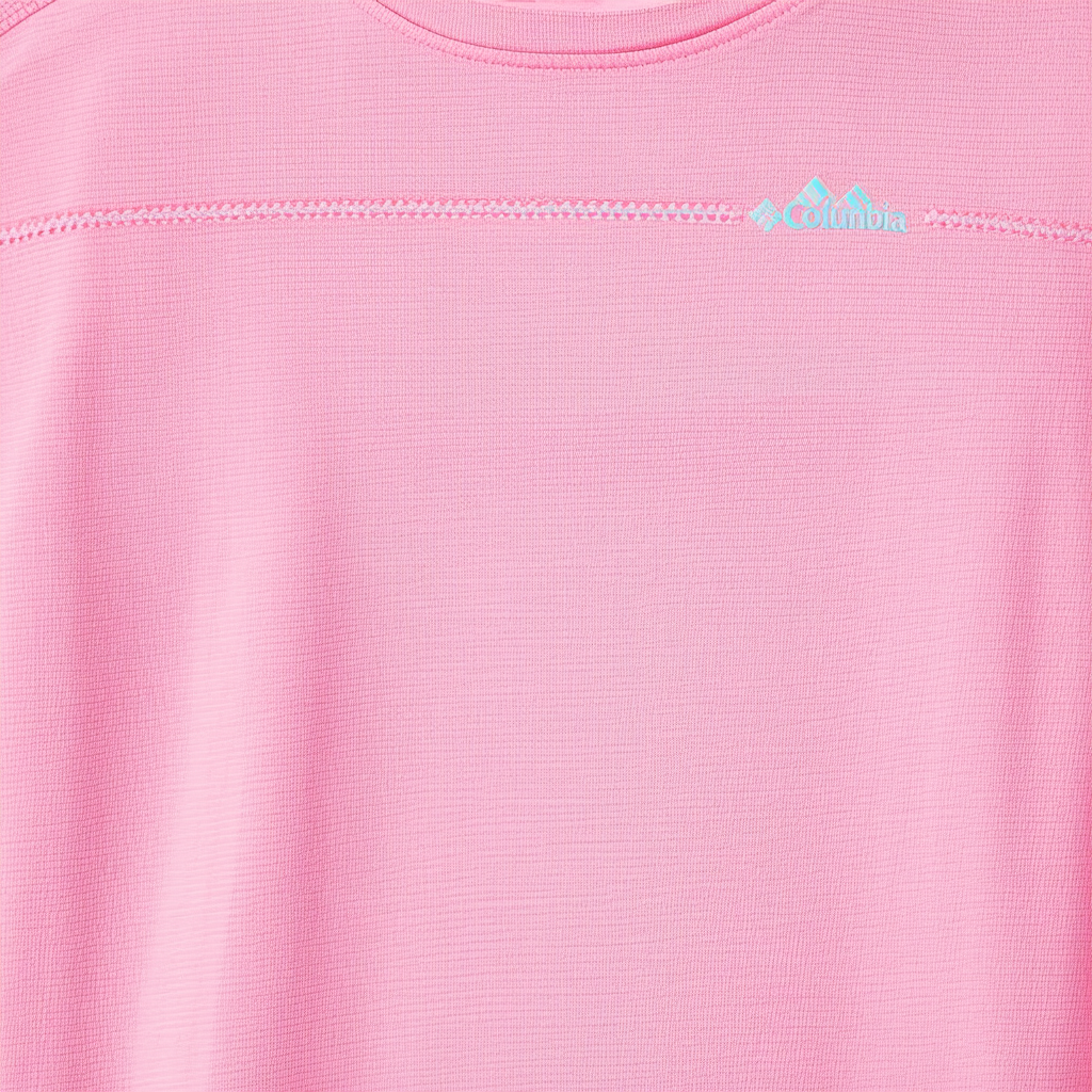 Columbia Women's Cades Cape Tee Shirt, Moisture Wicking, Comfort Stretch, Blossom Pink, 1X Plus