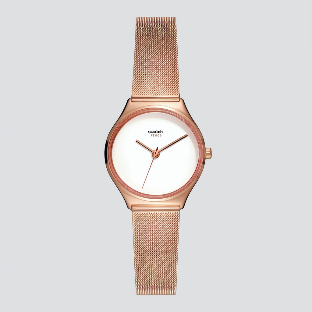 Swatch Women's SFE100GB Analog Display Quartz Rose Gold Watch
