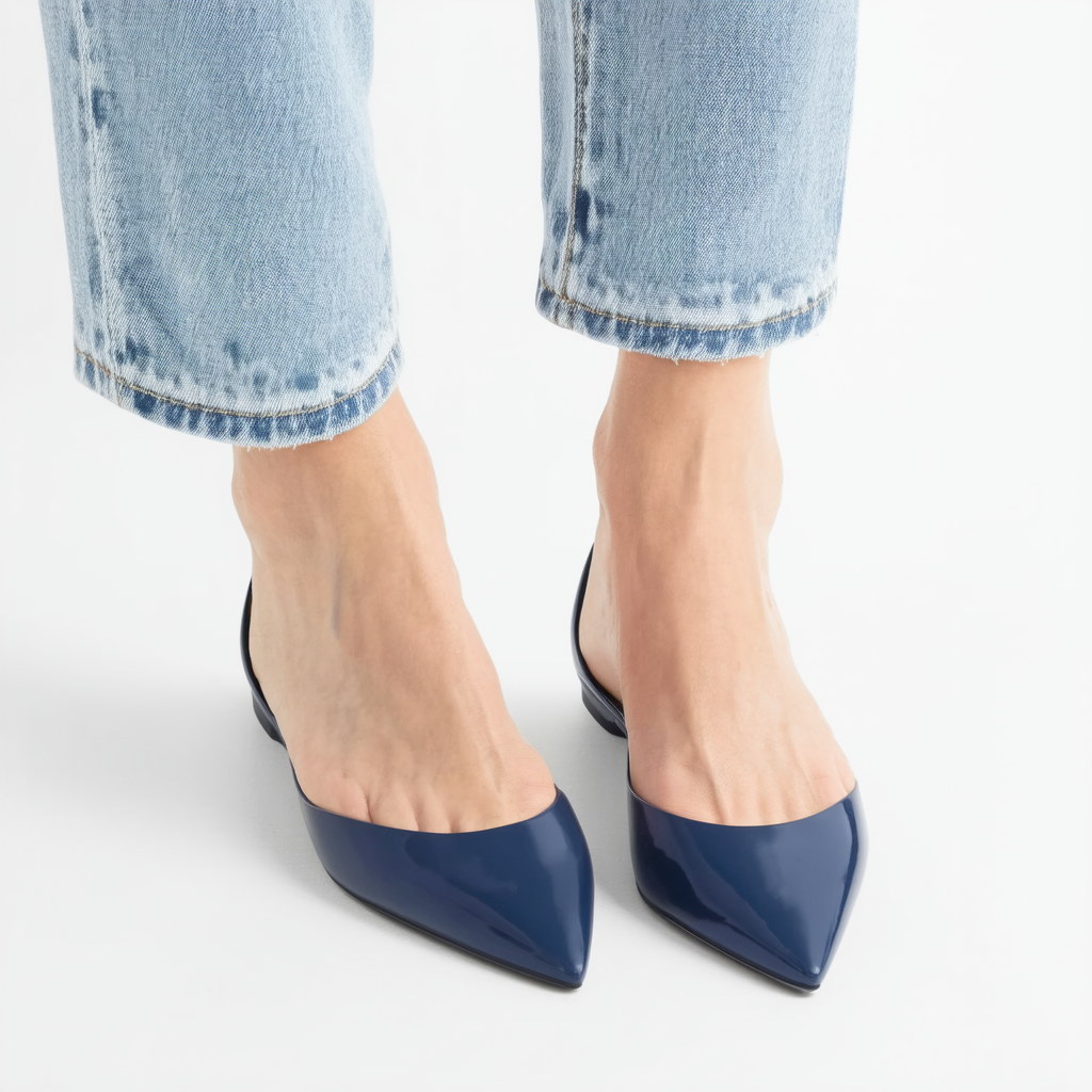 Michael Kors Nancy Pointed Toe Flats Navy 8