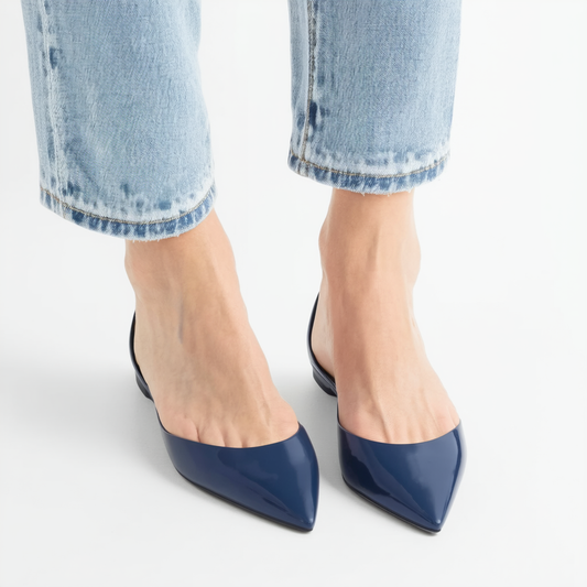 Michael Kors Nancy Pointed Toe Flats Navy 8