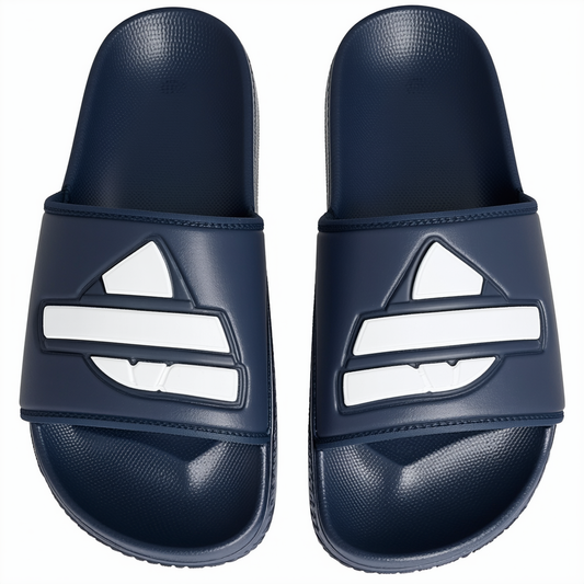 adidas Men's Adilette Comfort Slides Sandals, Collegiate Navy/White/Collegiate Navy, 8