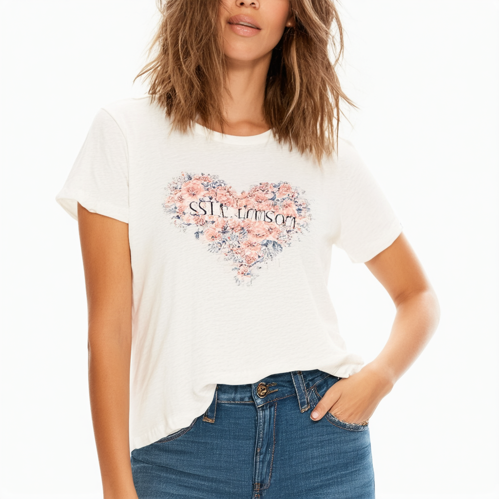 Jessica Simpson Women's Stevie Short Sleeve Graphic Tee Shirt