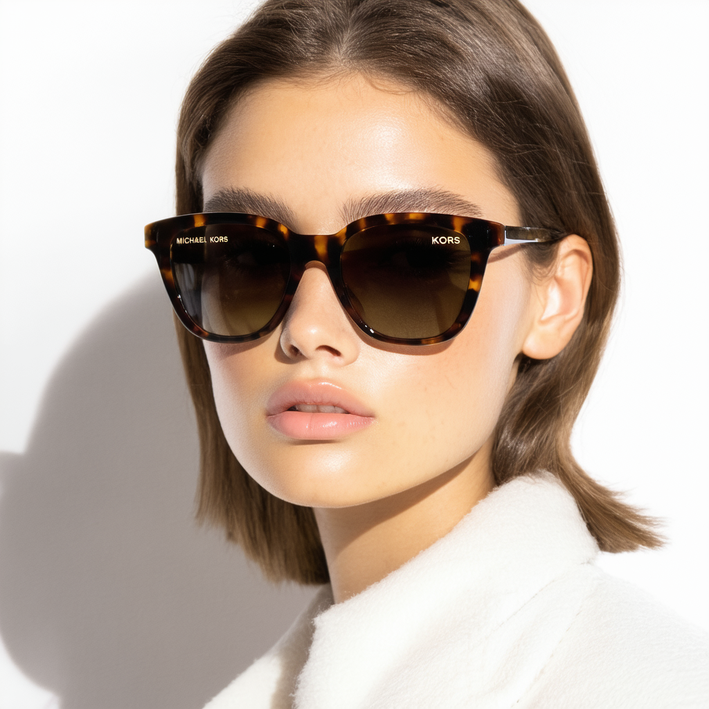 Michael Kors MK2040F Sunglasses 321713-57 - Dk Tortoise Frame, Smoke Gradient MK2040F-321713-57