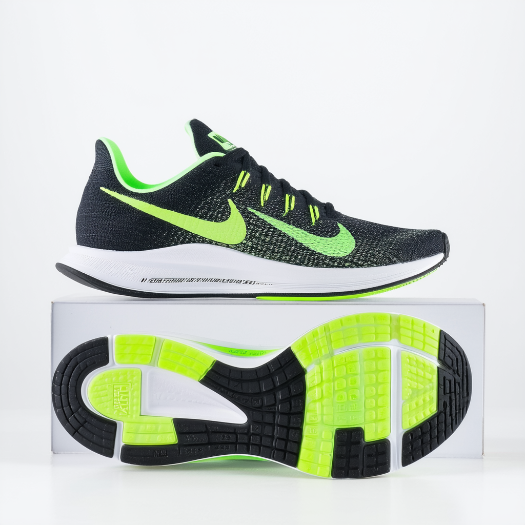 Nike 748589-013 Women AIR Zoom Elite 8 Black/SAIL/Ghost Green/Voltage