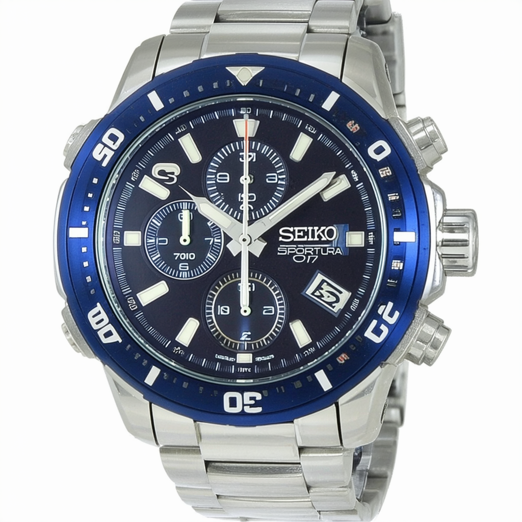 Seiko Men's SNAE07 Sportura Chronograph Watch