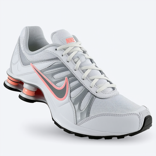 Nike Women's Shox NZ EU Mtllc Slvr/Cl Gry/Brght Grp/Wh Running Shoe 8 Women US