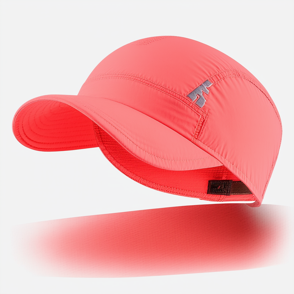 New Balance 5 Panel Performance Hat, Vivid Coral, One Size