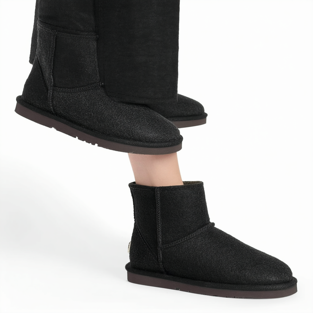 TOMS Leila Black Wool Felt Booties 10006204 Women 8.5