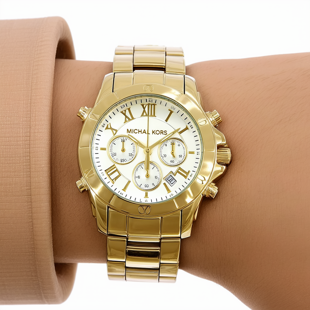 Michael Kors MK5556 Ladies Gold Plated Chronograph Watch