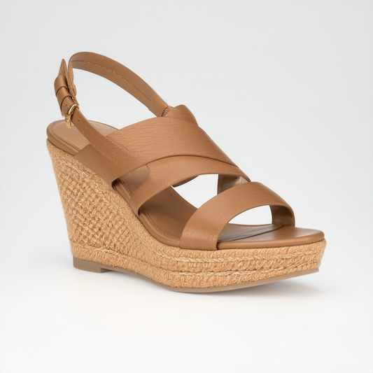 Michael Michael Kors Women Jalita Sandal Tan Wedge Sandals 9 M US