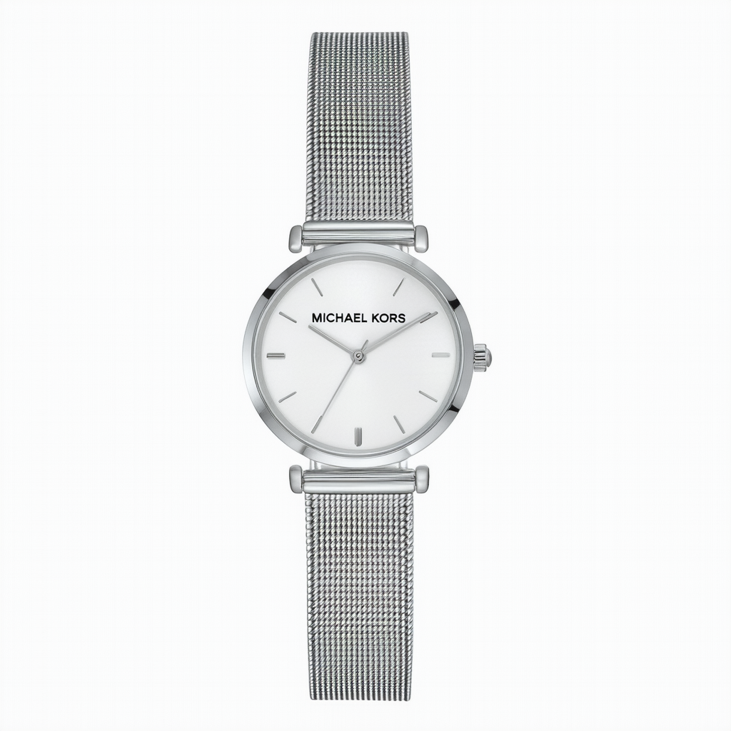 Michael Kors Women's Pyper Quartz Watch with Alloy Strap, Silver, 16 (Model: MK4631)