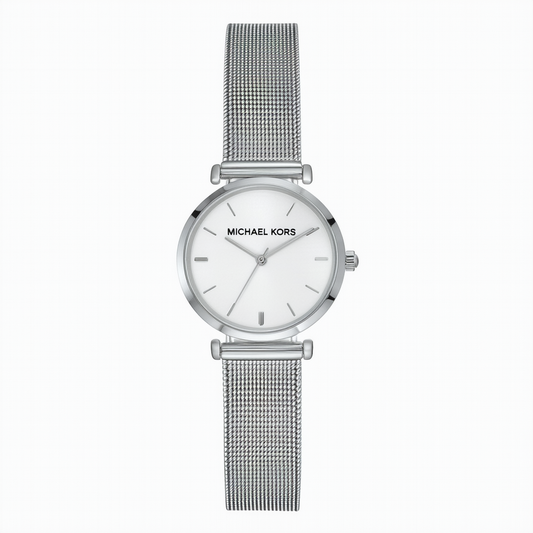 Michael Kors Women's Pyper Quartz Watch with Alloy Strap, Silver, 16 (Model: MK4631)